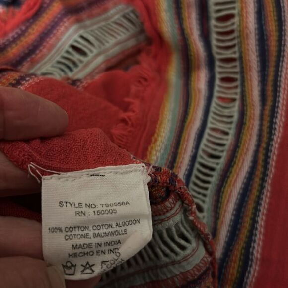 Anthropologie DRA striped Mexican blanket, print top extra small - Picture 6 of 6